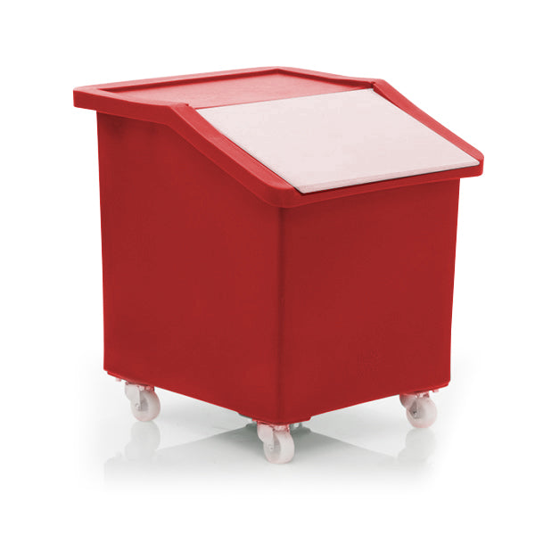Mobile food ingredients container in red