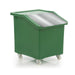 Ingredients bin with open front food container with wheels in green