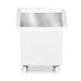 Ingredients bin with open front food container with wheels in white