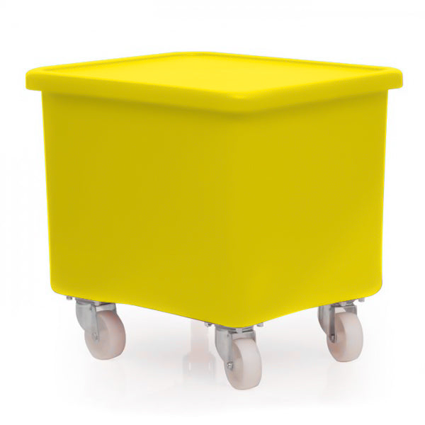 Moulded truck with lid in yellow