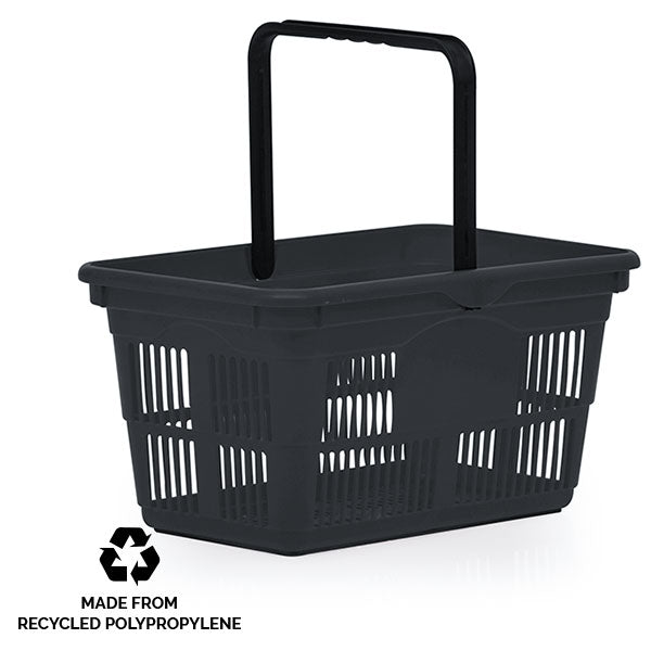 Recycled material black shopping basket