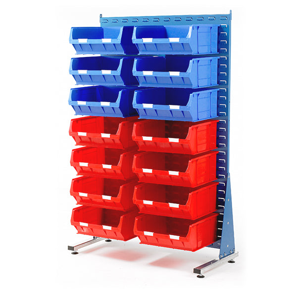 Free-Standing Louvred Panels with Bins