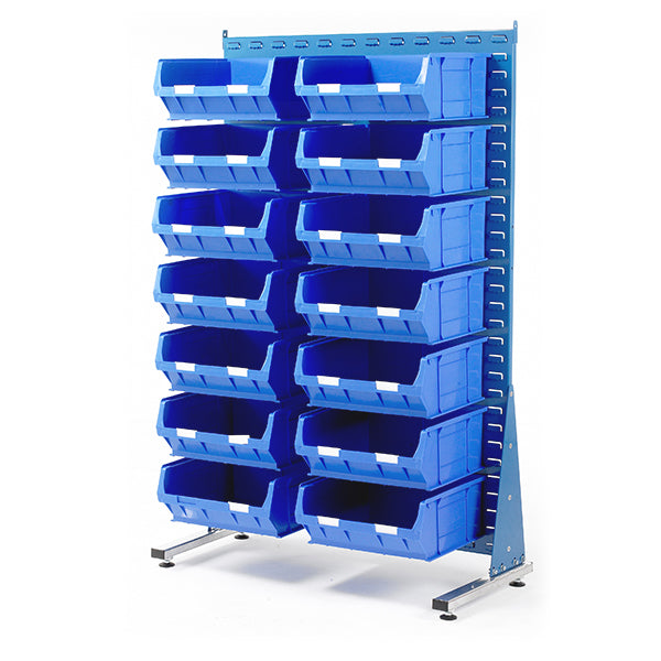 Free-Standing Louvred Panels with Bins