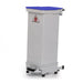 Hospital foot pedal bin with blue lid