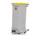 Hospital foot pedal bin with yellow lid