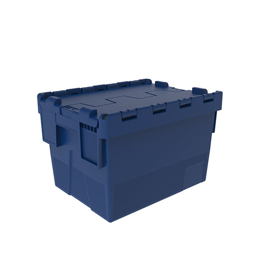 Blue Euro size stacking box with lid