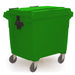 Compactor wheeled waste bin green