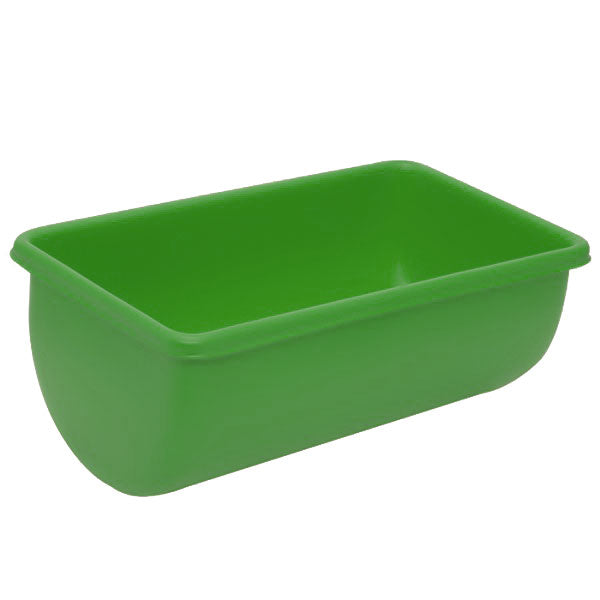 food-grade plastic trough in green