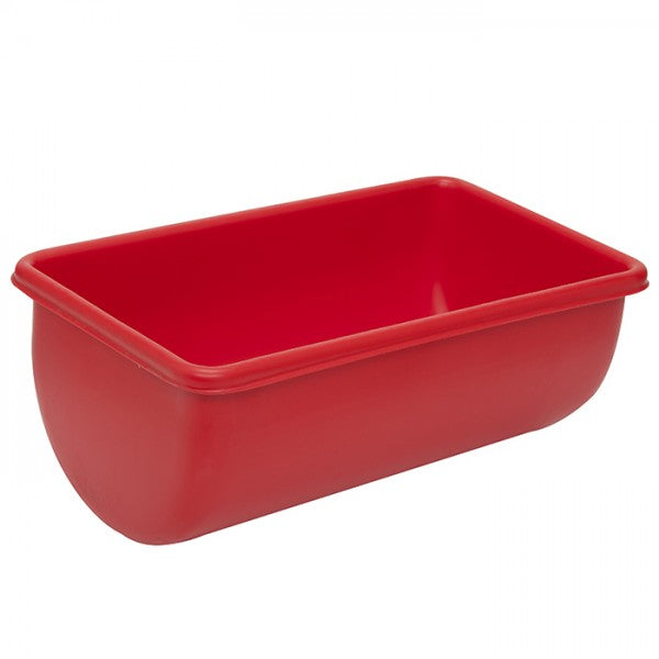food-grade plastic trough in red
