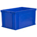 Coloured Euro norm stacking container in blue, food safe plastic storage box